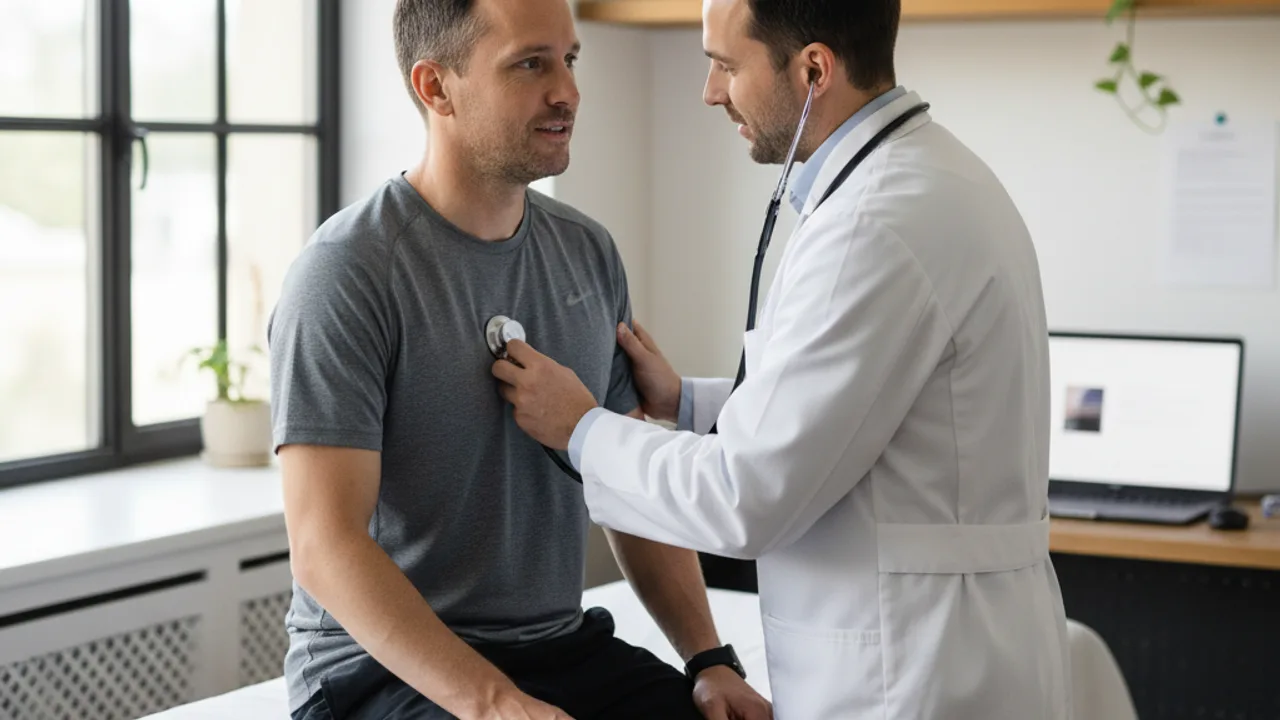 Médecin consultant un patient sportif